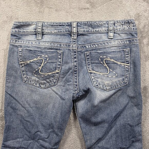 Silver Jeans Capri Jeans Womens W31 Light Wash Frances Low Rise Stretch Denim - Picture 6 of 11